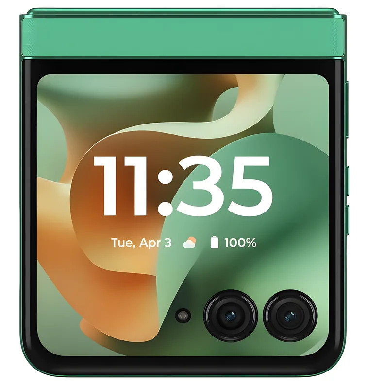 The 3.6-inch cover display with the dual camera module