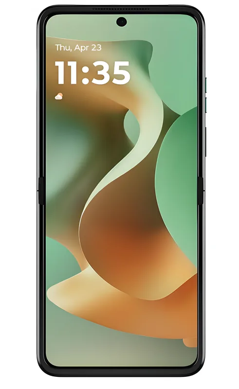 The 6.9-inch main display, open, seen straight on
